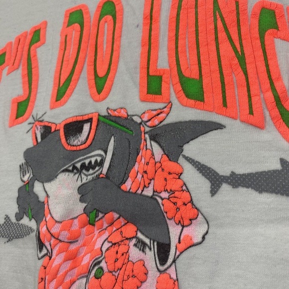 Vintage Poly Tee’s 1989 San Diego Shirt Size XL Short Sleeve Shark Lunch - Picture 4 of 12